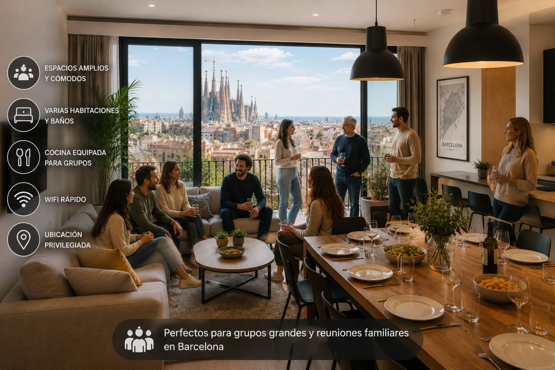 Lodging Apartment Large Group & Family Reunion Apartments Barcelona